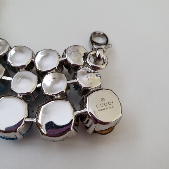 Gucci Statement Necklace & Bracelet Set Bamboo Swarovski Crystals - Picture 11 of 12